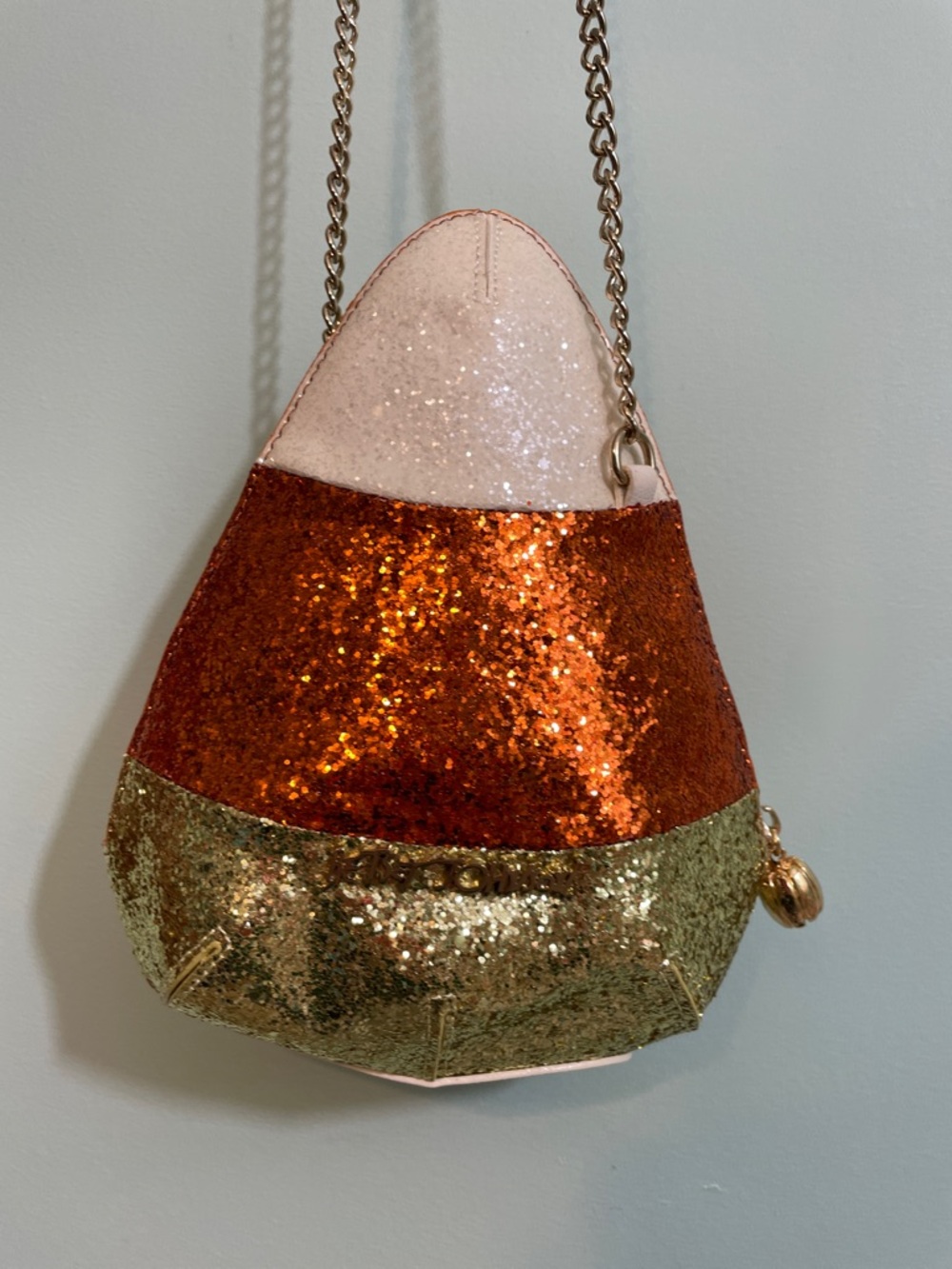Betsey Johnson Glitter Candy Corn Crossbody Bag